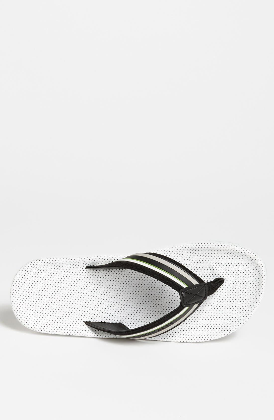BOSS Green 'Shoreline' Flip Flop, Alternate, color, BLACK