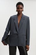 Karen Millen Twill Oversized Blazer