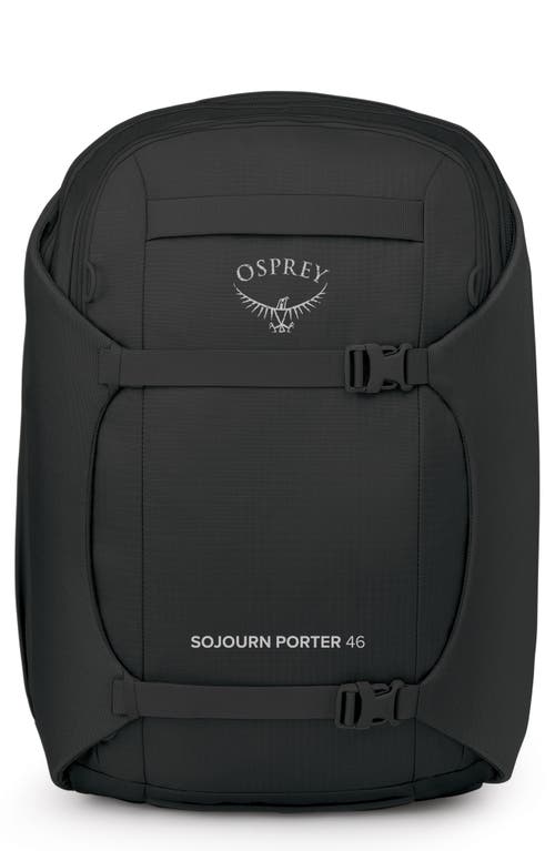 Osprey Sojourn Porter 46-Liter Recycled Nylon Travel Backpack in Black 