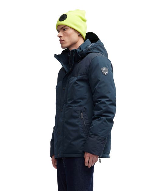 Pajar Wiyot Mixed Media Lightweight Jacket In Blue