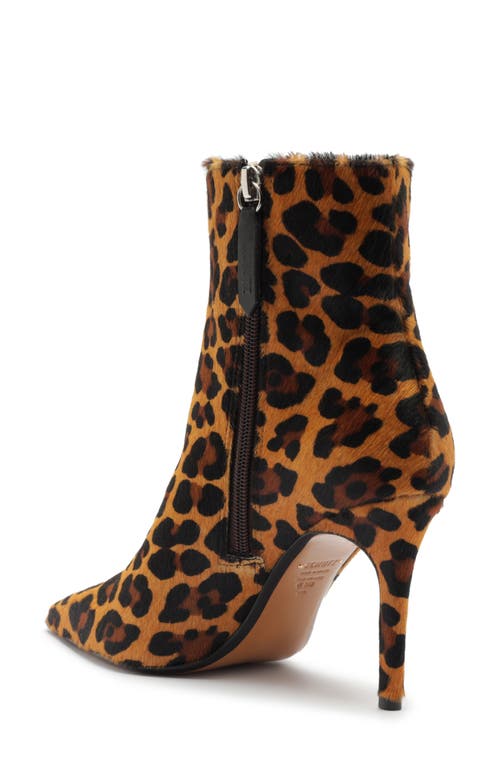 Schutz Mikki Casual Pointed Toe Genuine Calf Hair Bootie In Multi