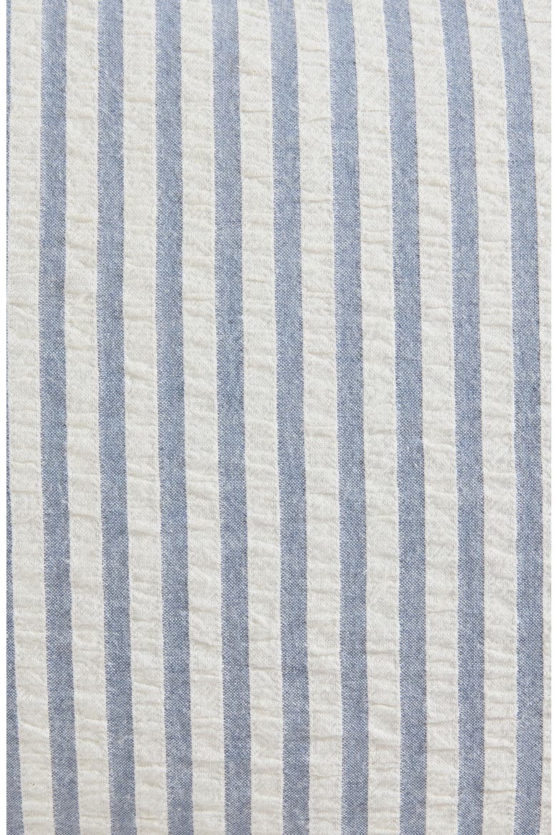 Seersucker Medley Bow Accent Pillow, Alternate, color, BLUE/ WHITE