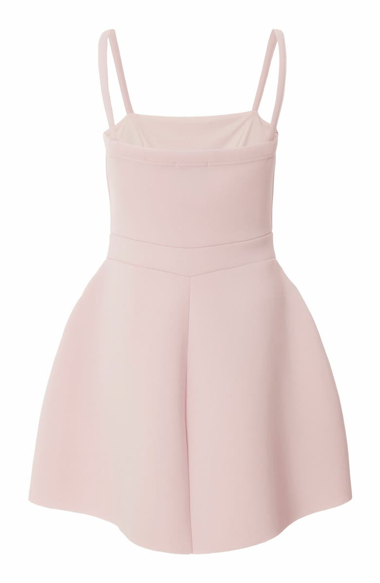 QUIZ Bonded Scuba Knit Pearl Buckle Mini Dress, Alternate, color, Pale Pink