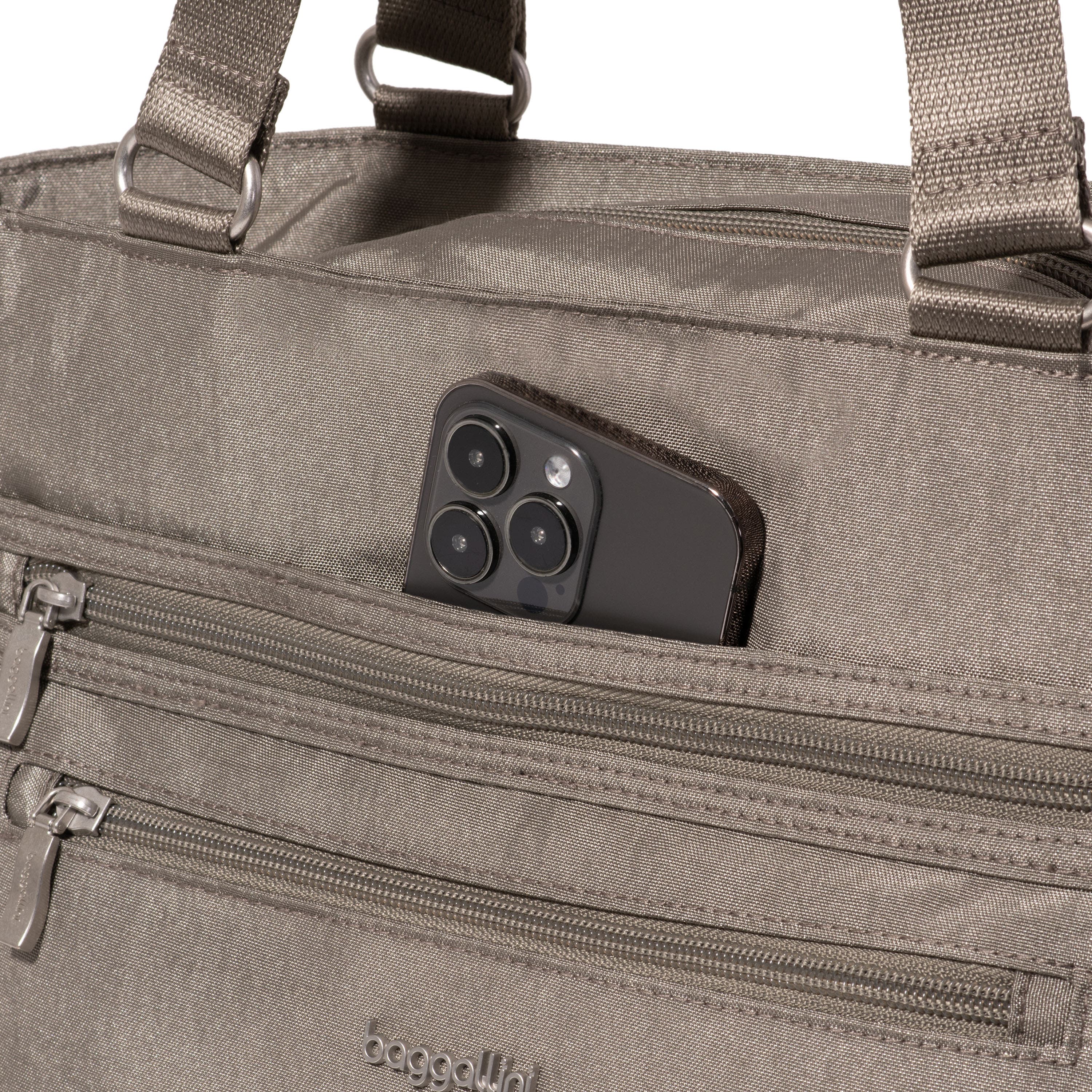 BAGGALLINI Modern Everyday Shopper Tote, Alternate, color, Sterling Shimmer