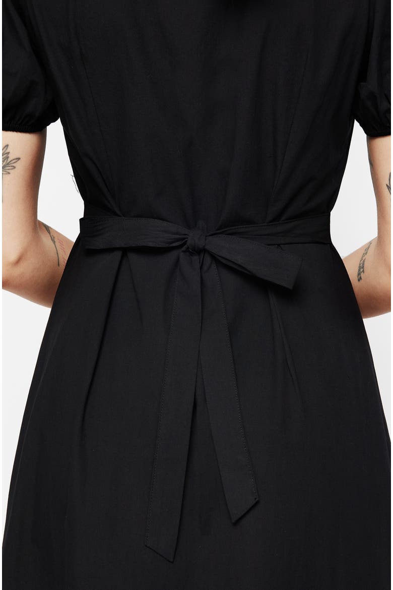 Despair Button Up Midi Dress, Alternate, color, Black
