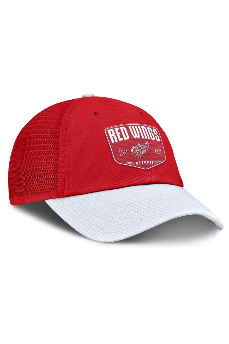 Men's Fanatics Red Detroit Red Wings Fundamental One-Time Trucker Adjustable Hat, Alternate, color, Red