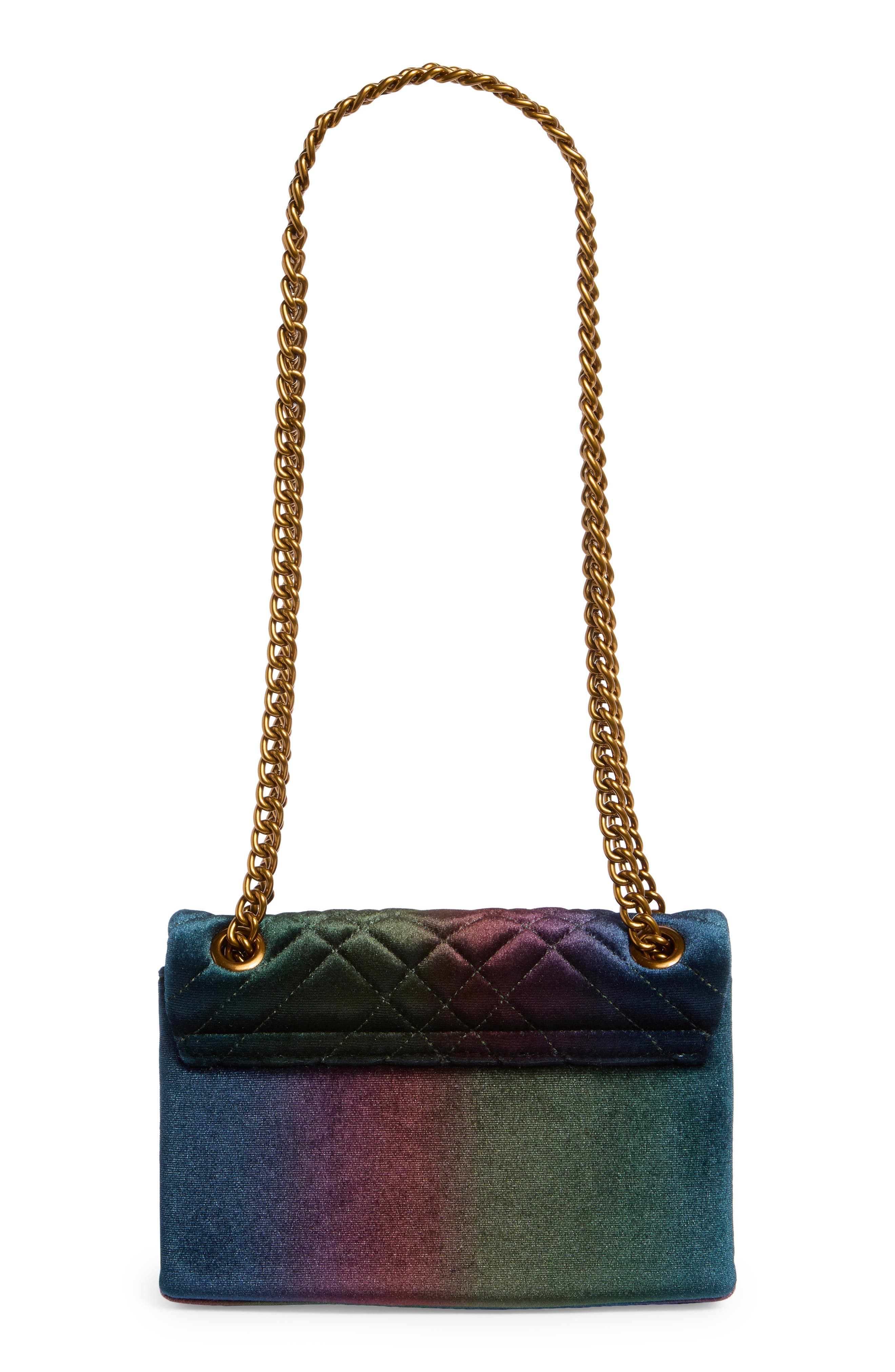Kurt Geiger London Velvet Mini Brixton Crossbody Bag, Alternate, color, Turquoise Multi