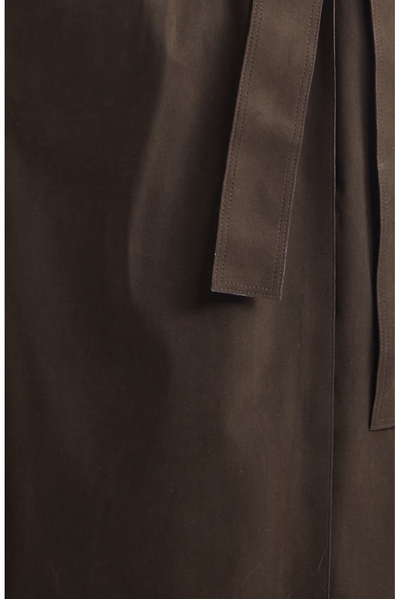 Cocoa Faux Suede Wrap Coat, Alternate, color, DARK BROWN