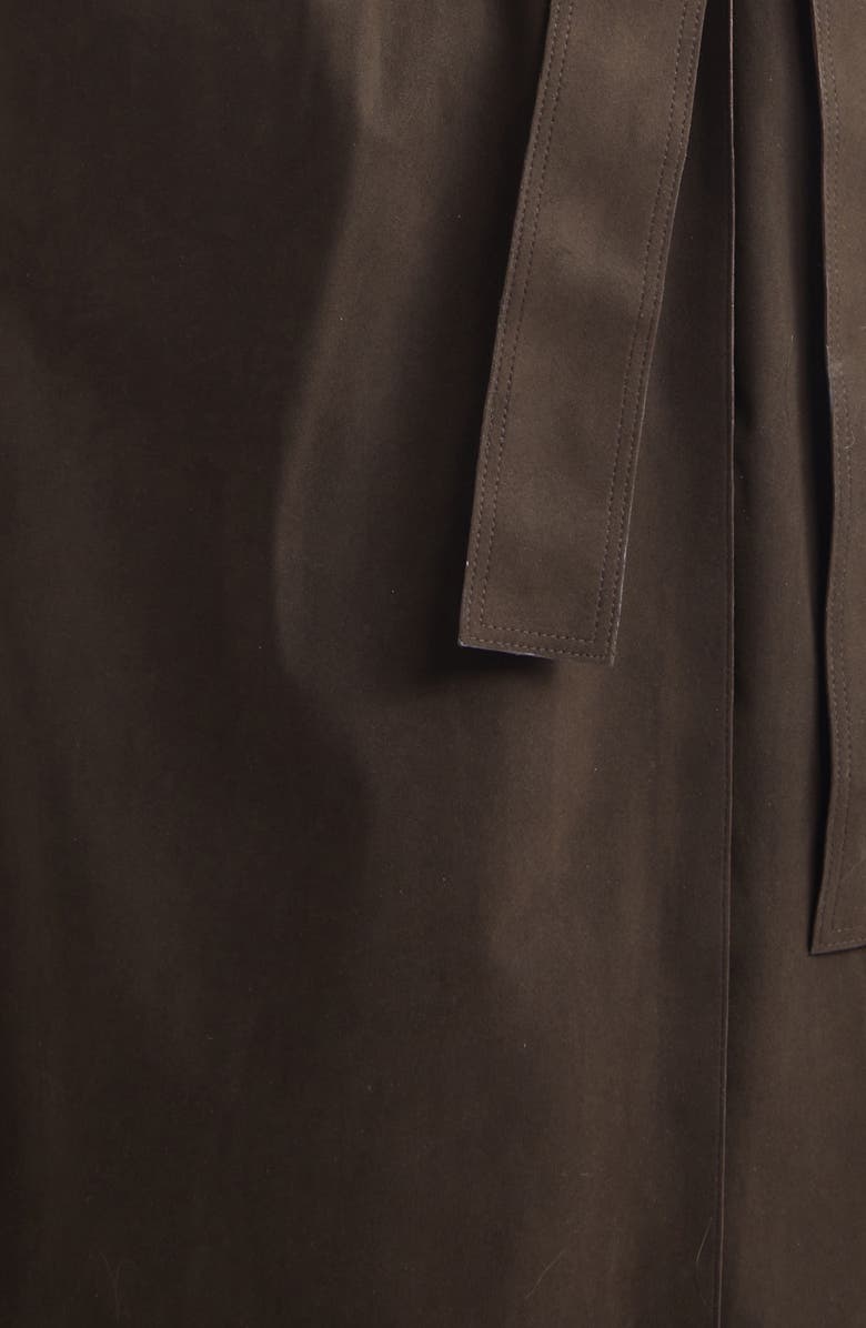 GIA STUDIOS Cocoa Faux Suede Wrap Coat, Alternate, color, Dark Brown