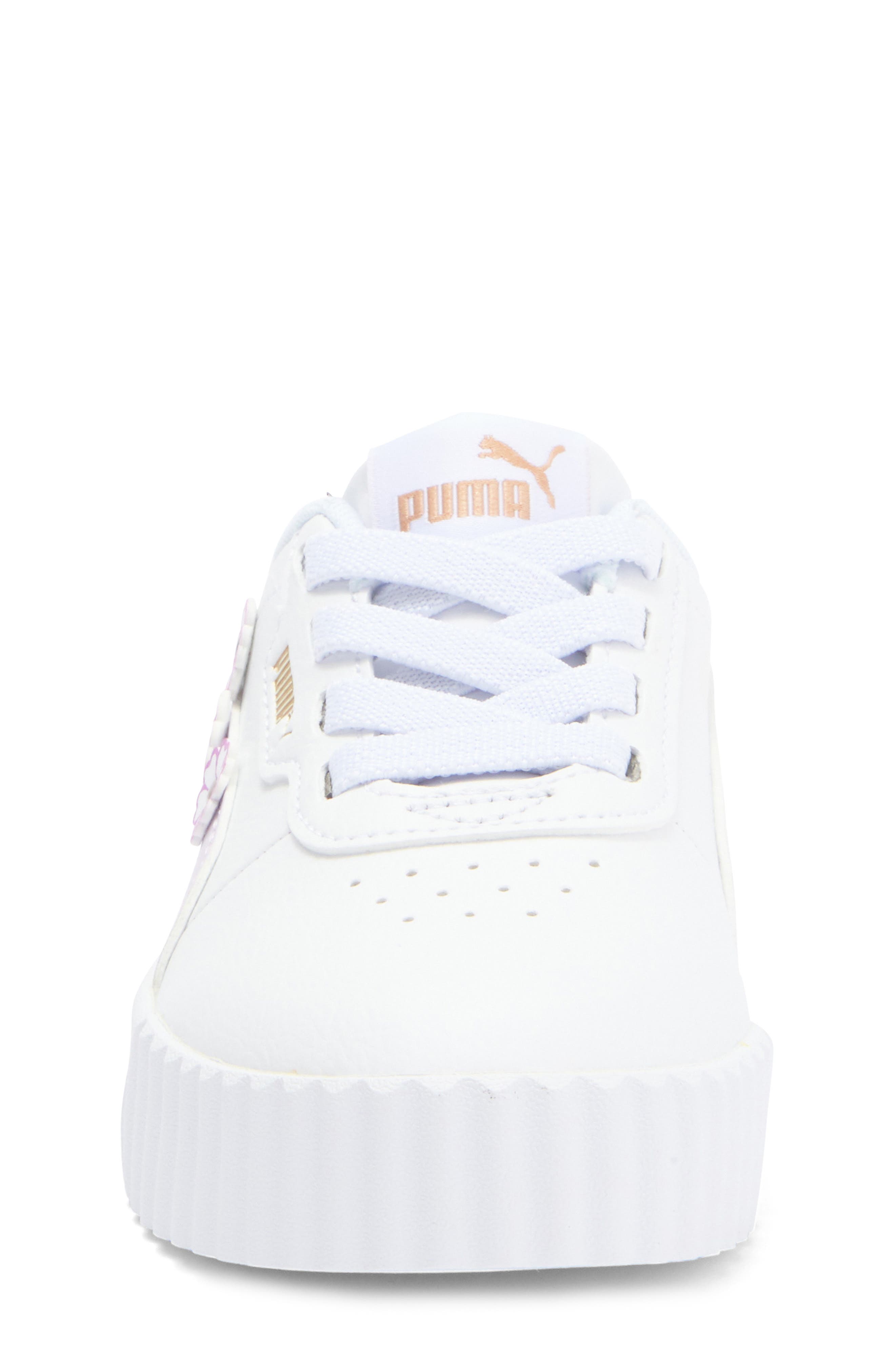 PUMA Kids' Carina 3.0 First Blossom Sneaker, Alternate, color, Puma White-Lilac Frost
