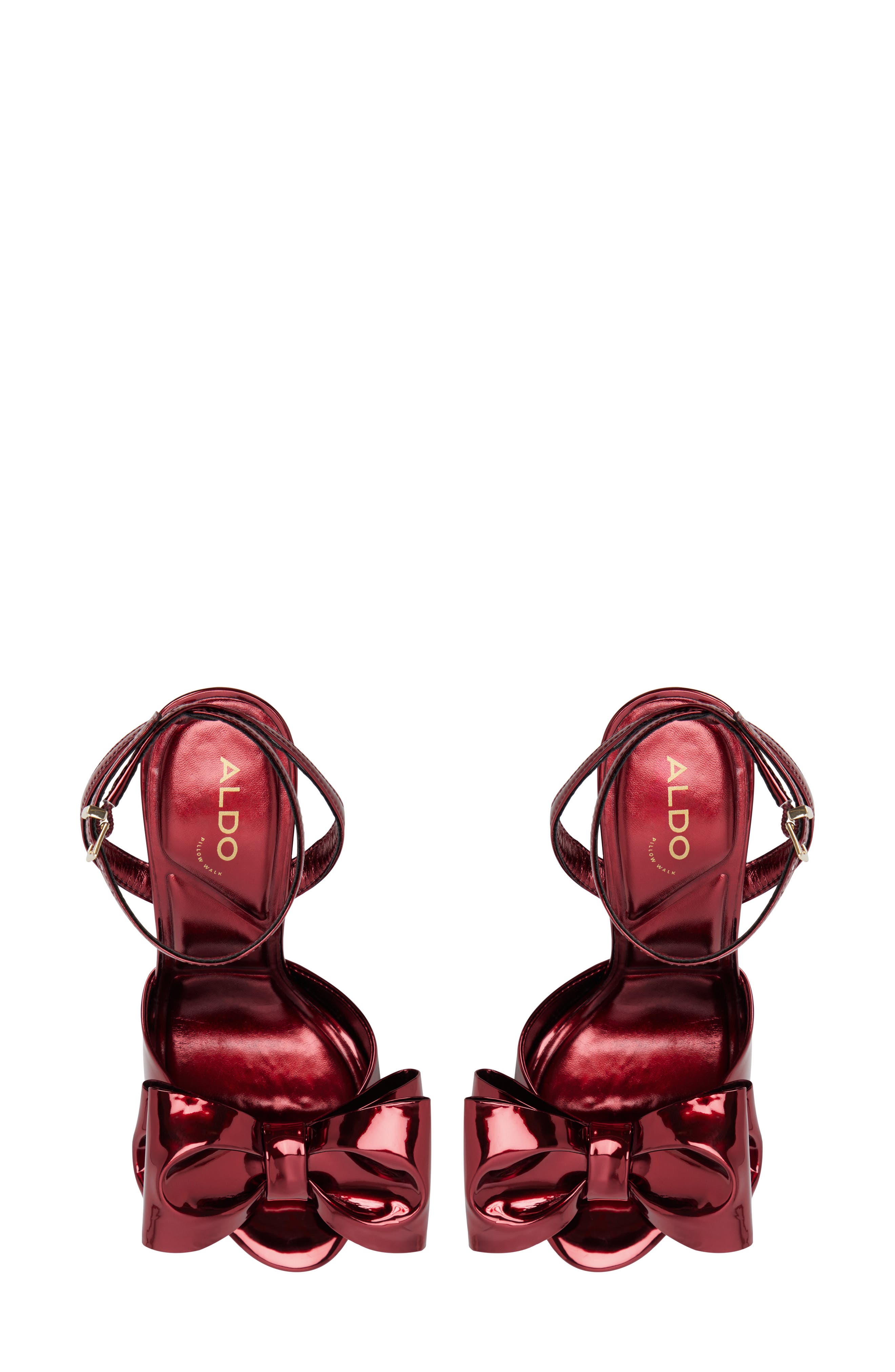 ALDO Tinsletta Ankle Strap Sandal, Alternate, color, Medium Red