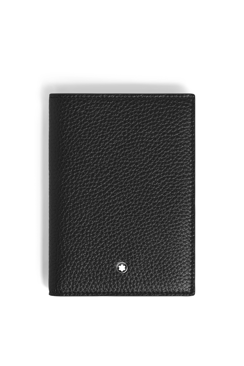 Grain Leather Passport Holder, Main, color, BLACK