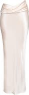 HOUSE OF CB Beau Satin Drape Maxi Skirt