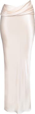HOUSE OF CB Beau Satin Drape Maxi Skirt
