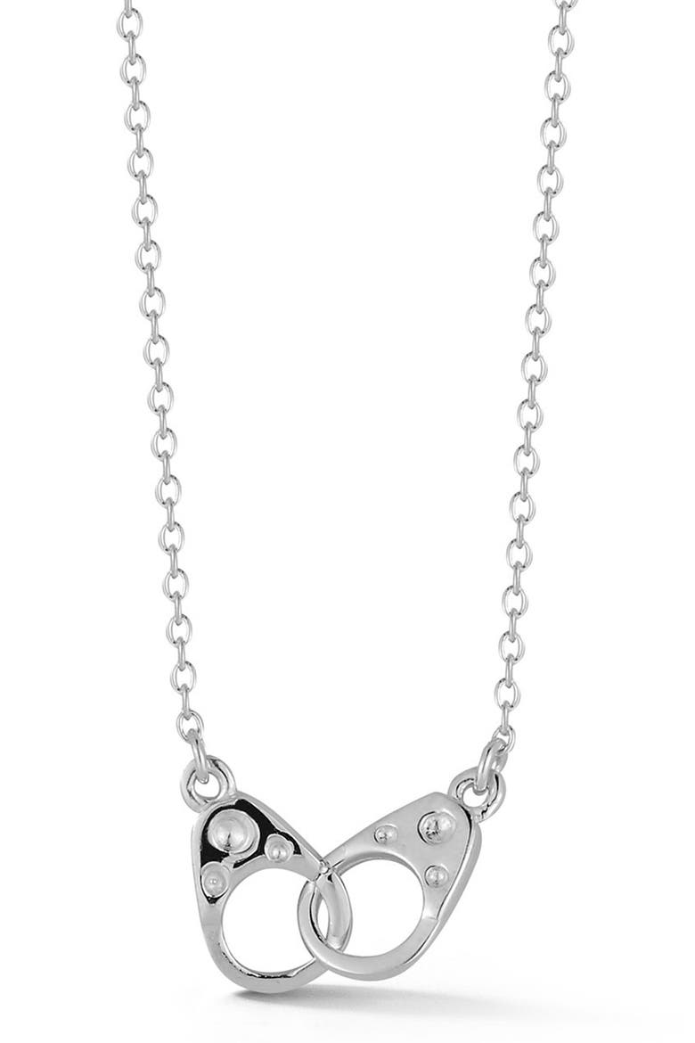14K Gold Vermeil Handcuff Link Necklace, Main, color, SILVER