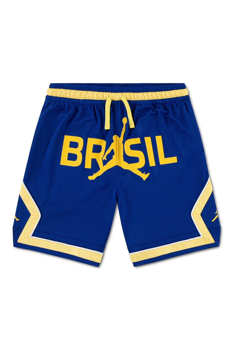 Kids' Mesh Diamond Shorts, Main, color, OLD ROYAL