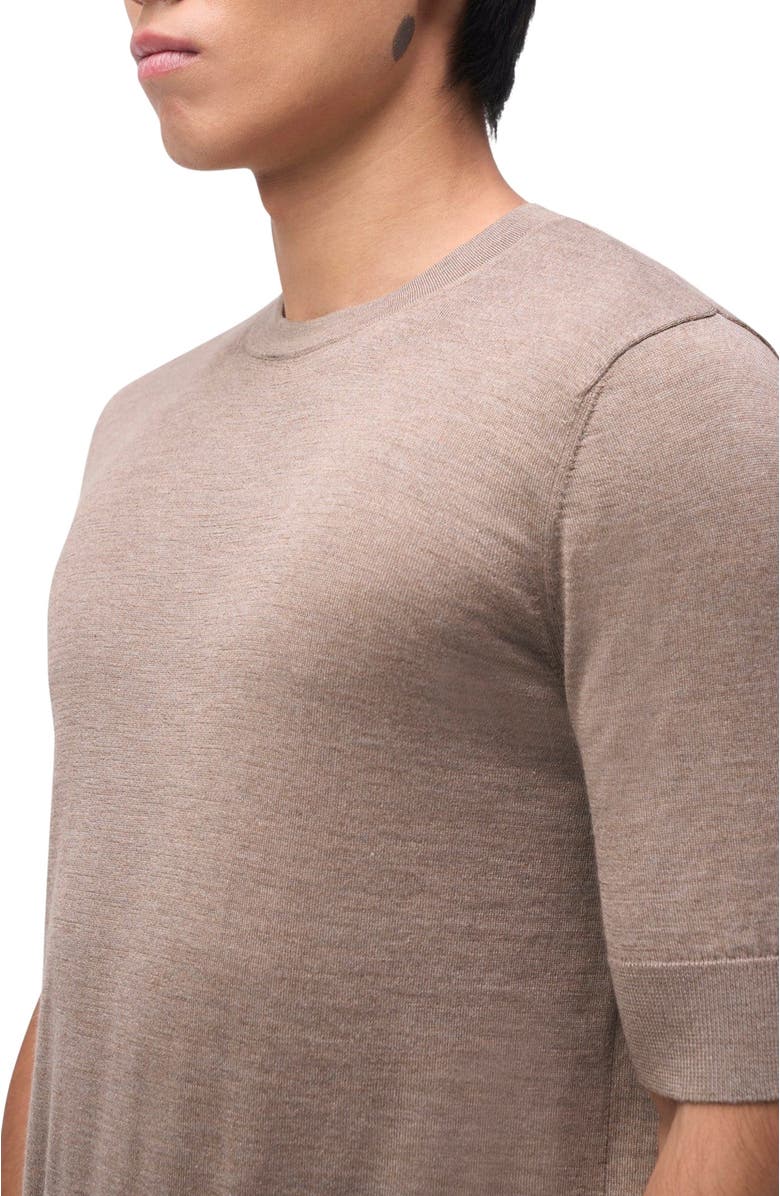 GOBI Mongolian Cashmere Silk Cashmere Crew Neck T-Shirt, Alternate, color, Timber Wolf