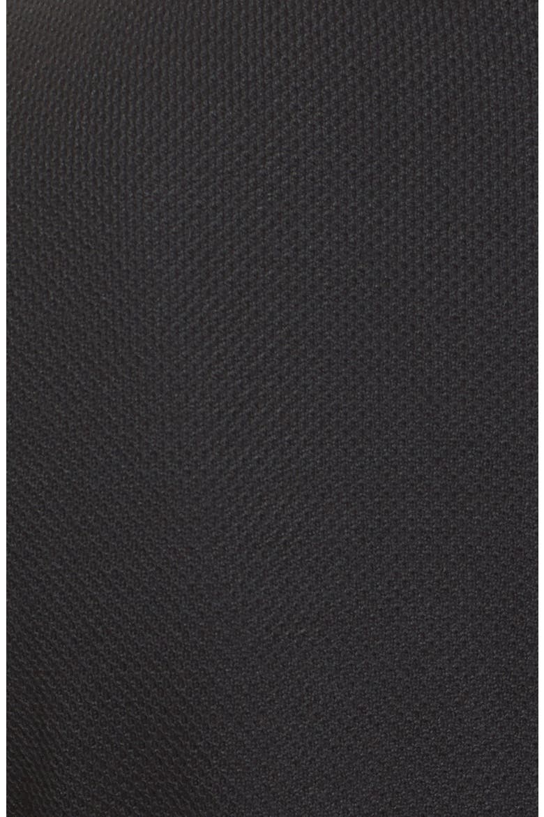 Elbow Sleeve Piqué Milano Knit Dress, Alternate, color, CAVIAR