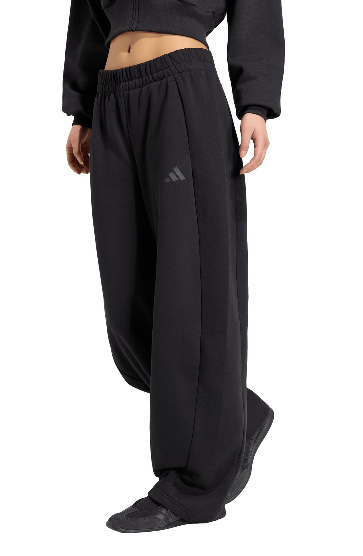 adidas Fleece Wide Leg Pants