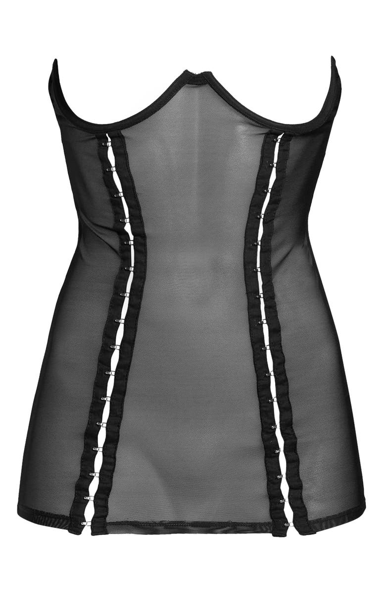 Hauty Hook Up Underbust Skirt, Main, color, Black