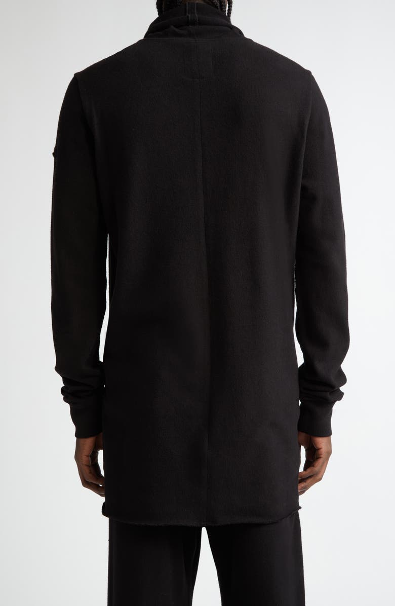 Moncler x Rick Owens Long Sleeve Cotton Rib Turtleneck Top, Alternate, color, 