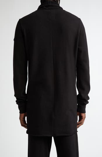 【送料&関税込】Rick Owens Long Sleeve Cotton Turtleneck Rick Owens Womens Long Sleeve Ribbed Turtleneck Black Size