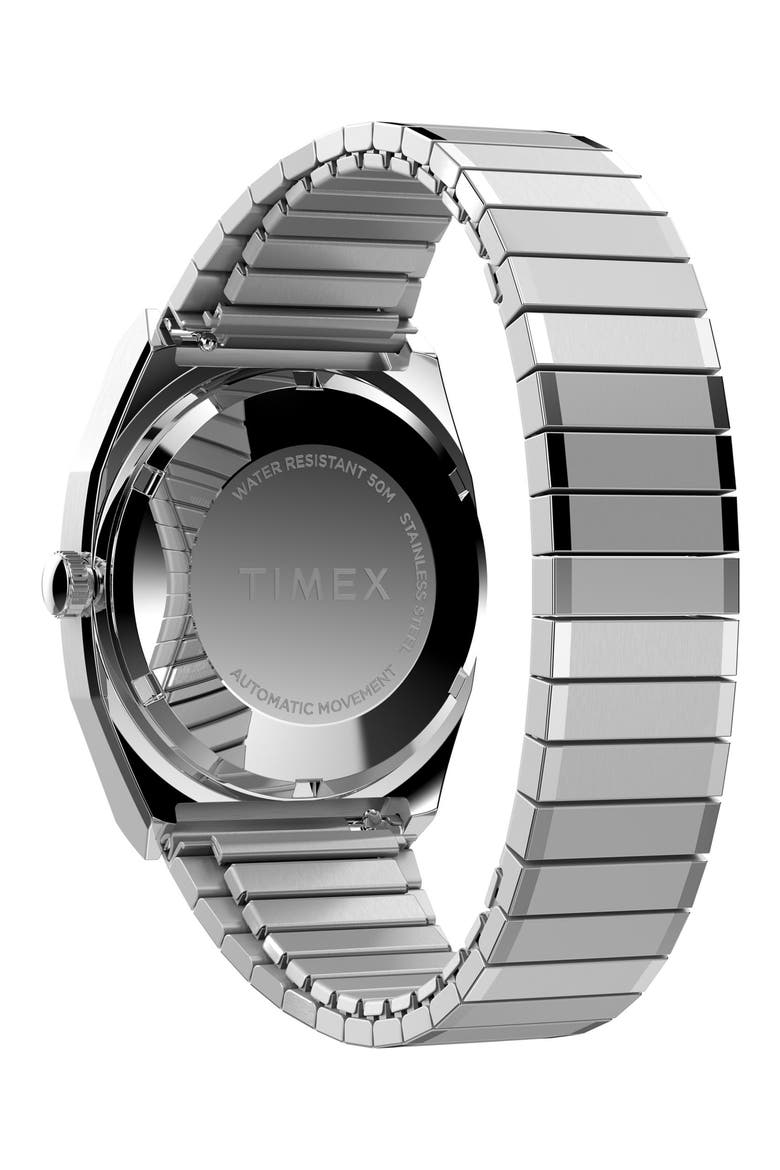 Automatic 1983 E-Line Reissue Bracelet Watch, 34mm, Alternate, color, BLUE/ SILVER