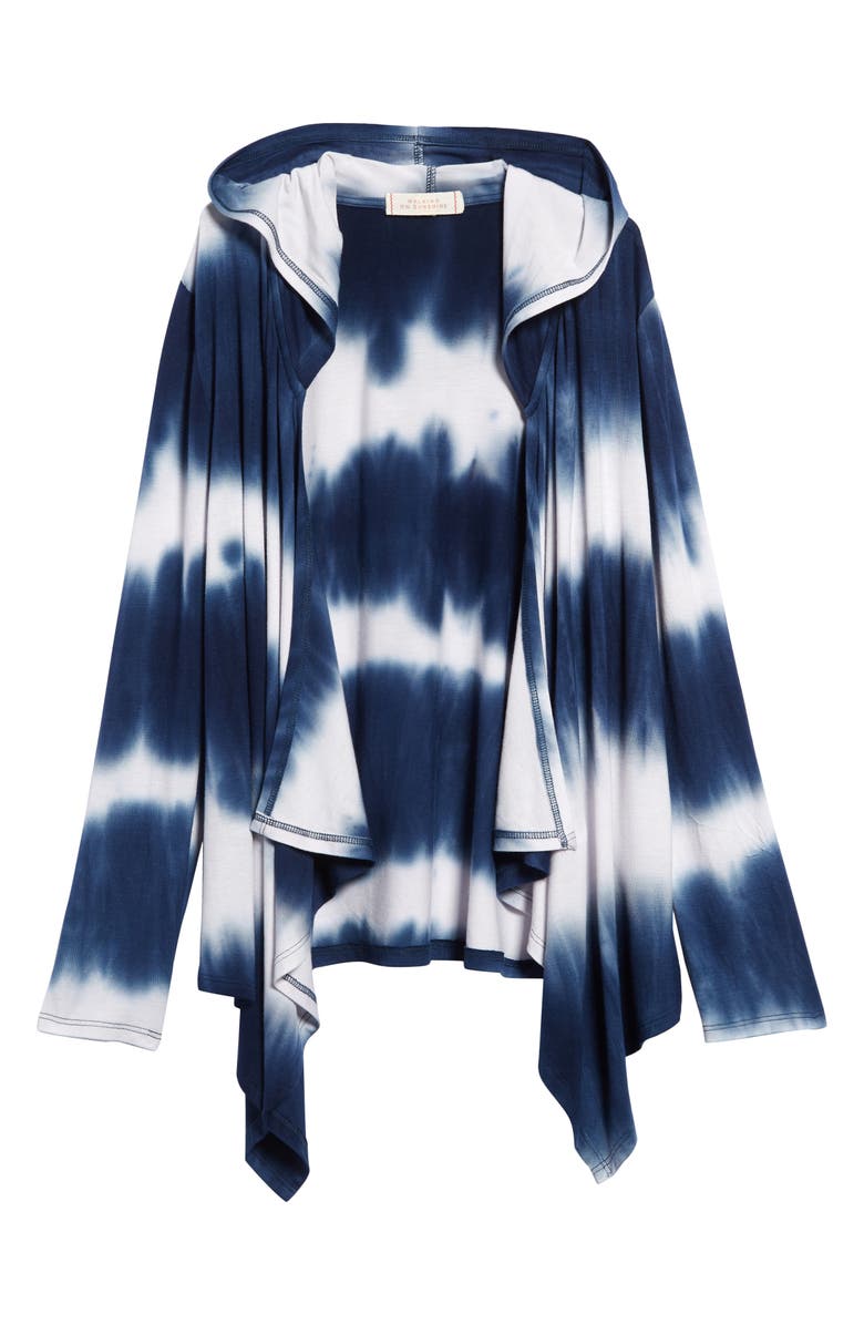 Walking on Sunshine Tie Dye Hooded Cardigan, Main, color, 