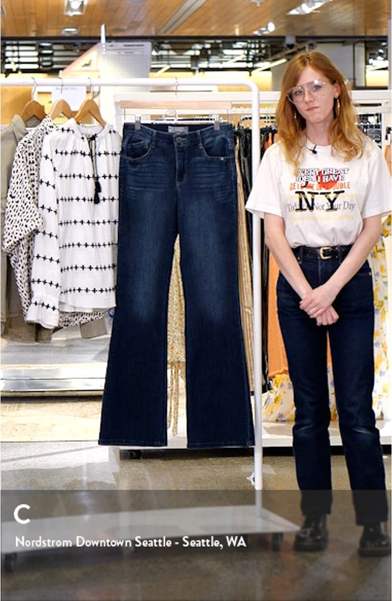 'Ab'Solution High Waist Flare Jeans, sales video thumbnail
