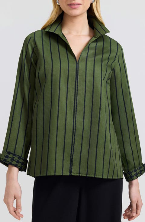 INGRAM 売れ筋商品|||イングラム Tシャツ トップス レディース Tops Green 裾ドロスト胸ロゴ袖ラインリンガーTシャツ｜INGNI(イング) 公式