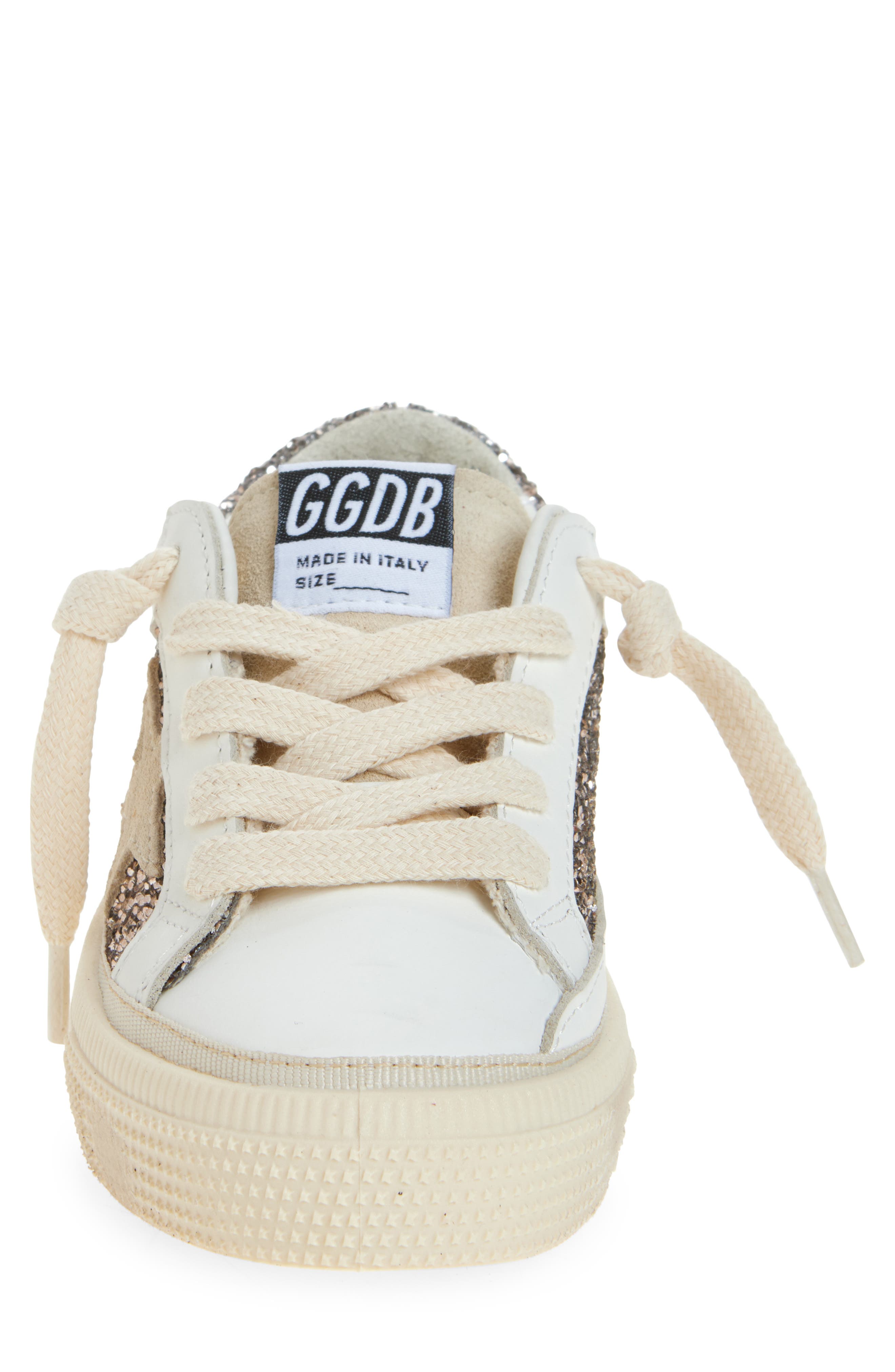 Golden Goose Kids' May Sneaker, Alternate, color, White/ Cinder/ Seed Pearl