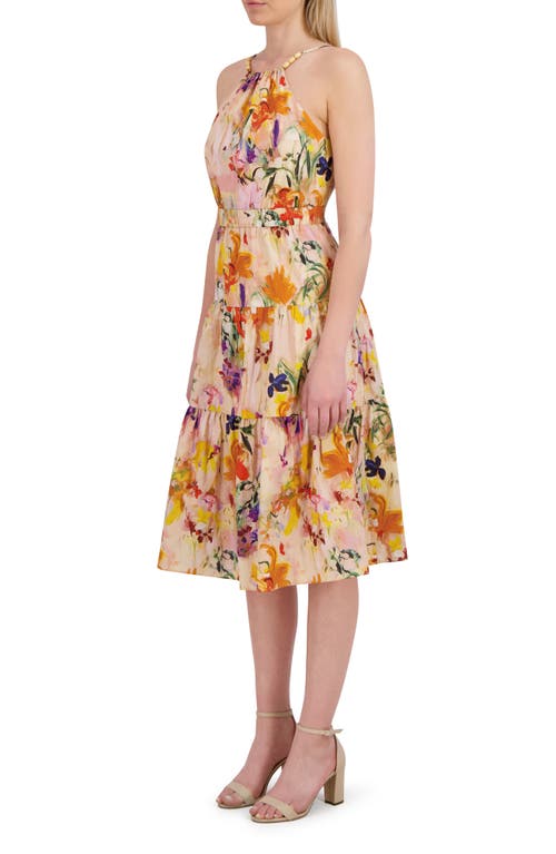 Laundry By Shelli Segal Beaded Halter Sundress