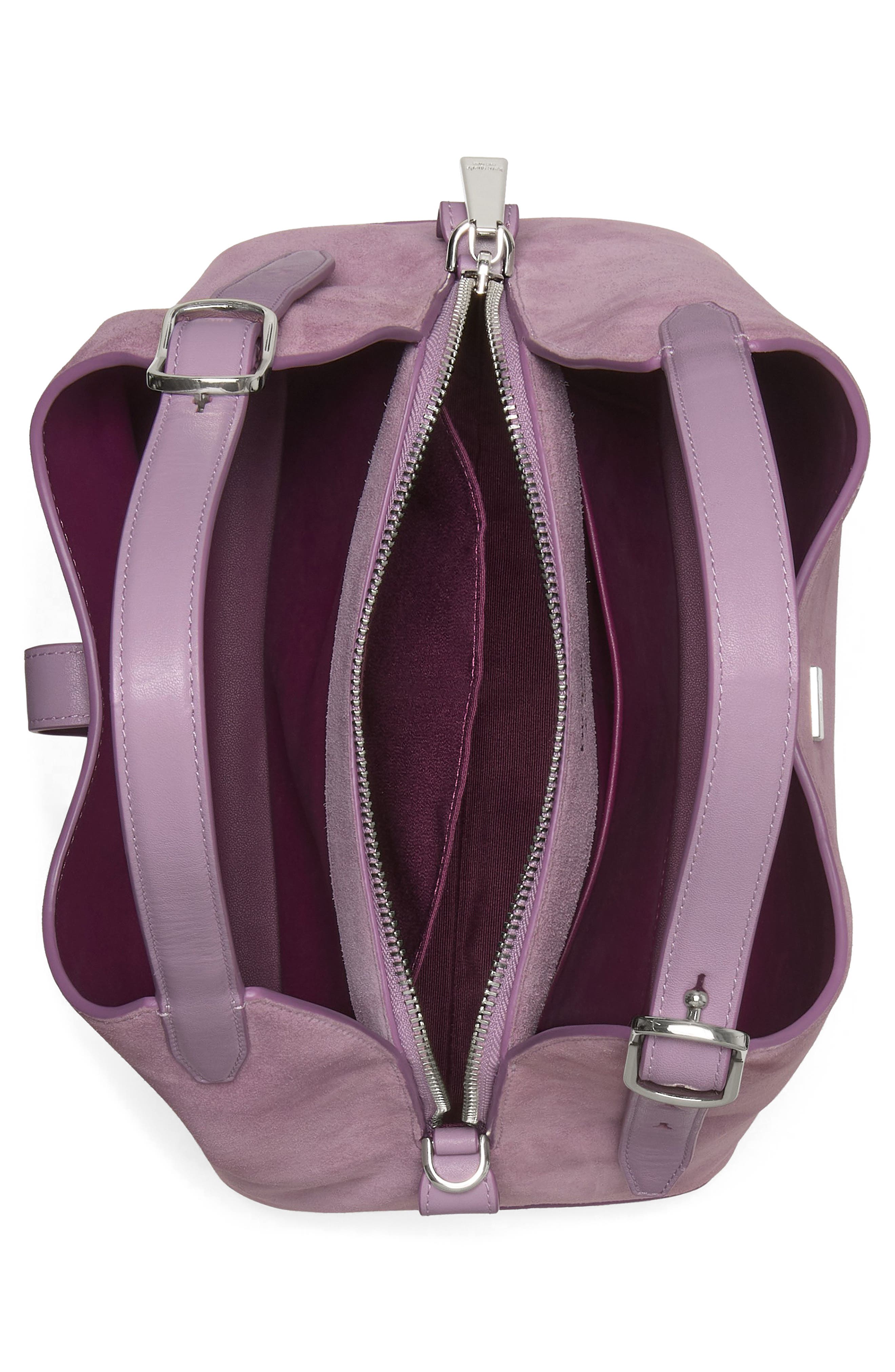 Kate Spade New York deco suede shoulder bag, Alternate, color, Market Purple Multi