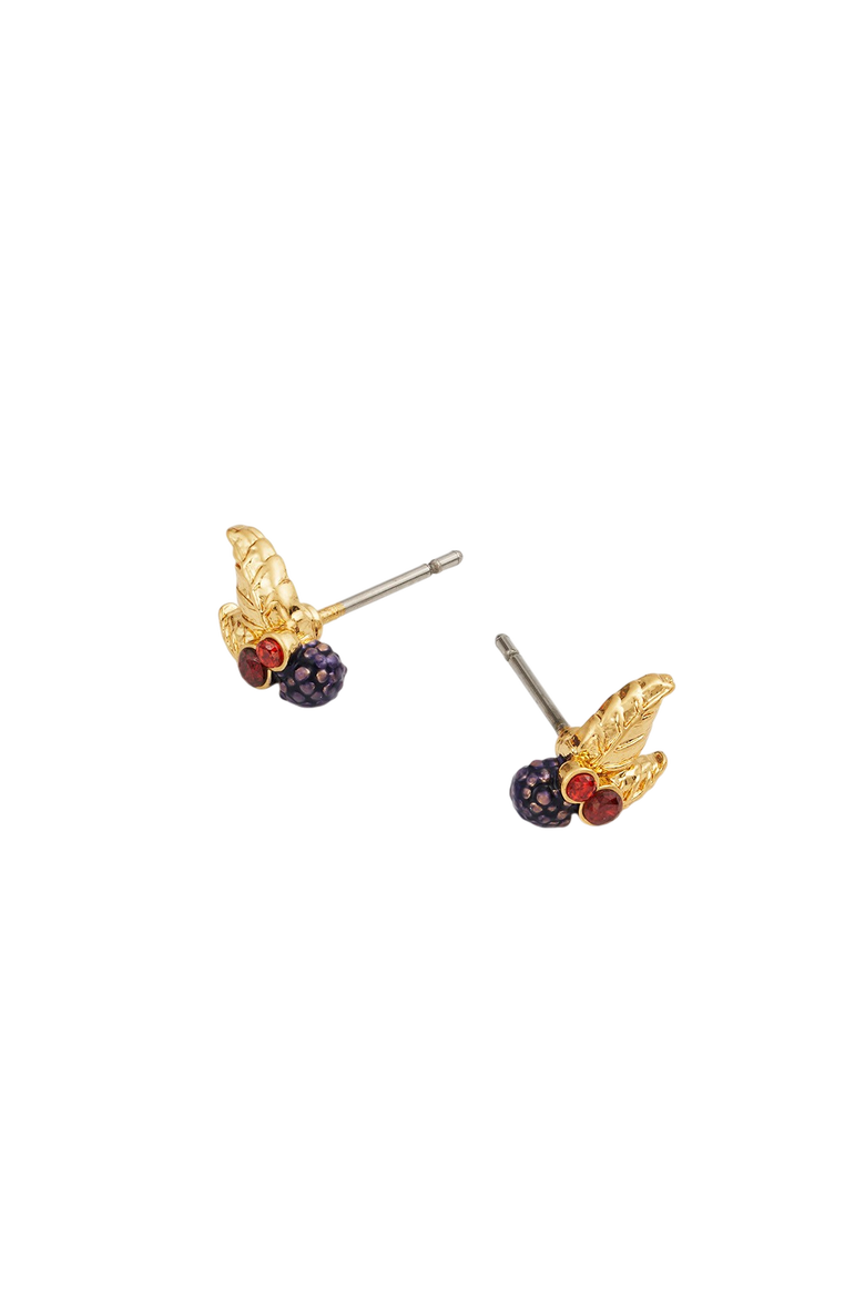 Orla Blackberry Stud Earrings, Alternate, color, Gold