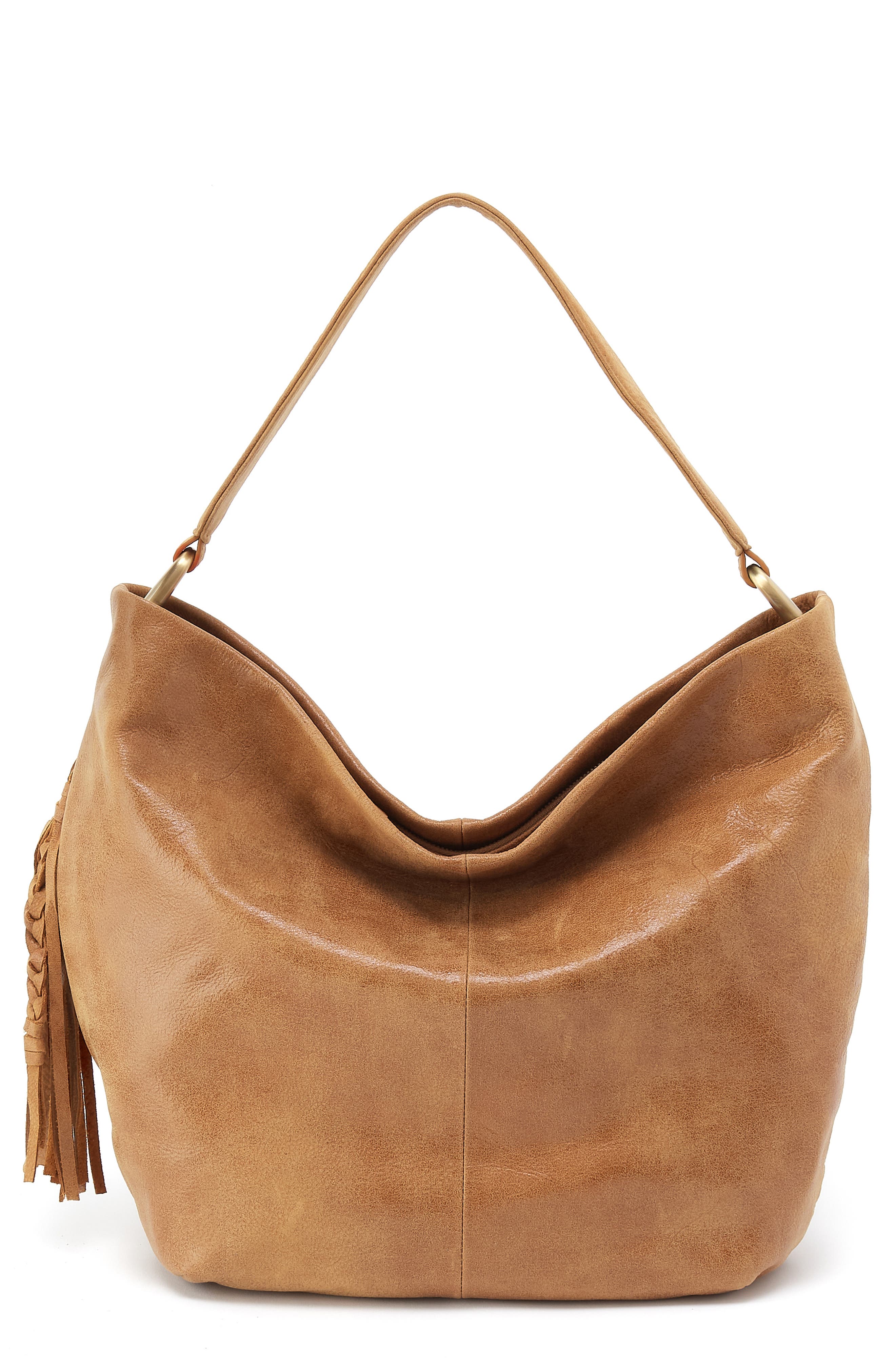 HOBO Harley Leather Hobo Bag, Main, color, Whiskey