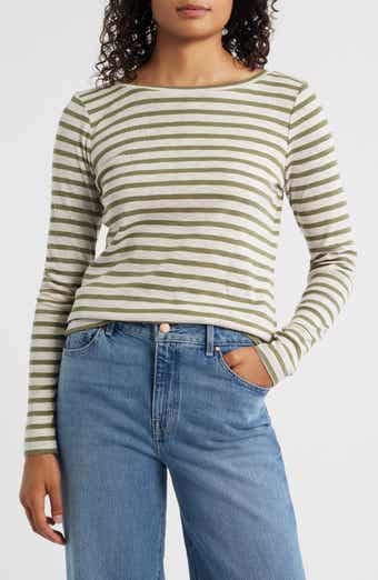 NZT by NIC+ZOE Stripe Cotton Blend T-Shirt