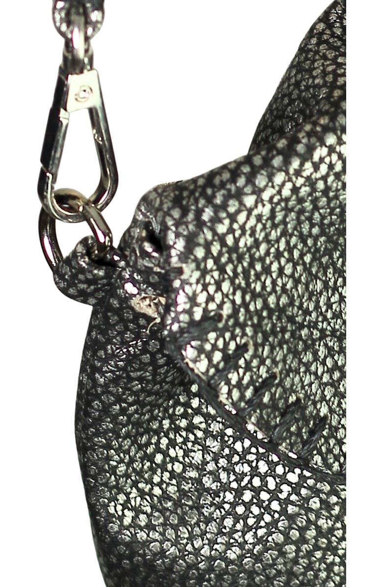 Carlos Falchi Full Size Convertible Butterfly Lambskin Crossbody Bag, Alternate, color, Roman Chrome