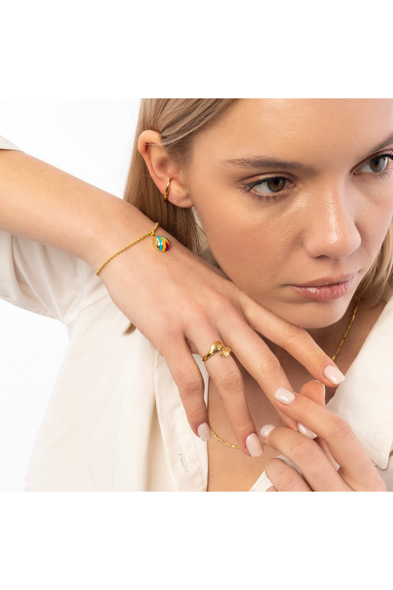New Hug Ring With Hands Sterling Silver and Gold Plated, Alternate, color, Gold