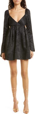SAU LEE Lena Cutout Long Sleeve Minidress