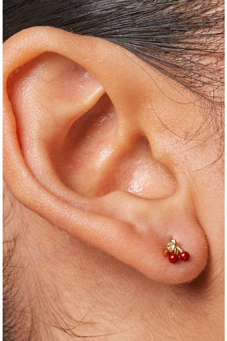 Cherry Studs, Alternate, color, Red