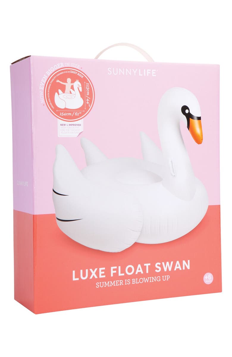 Sunnylife Inflatable Swan Pool Floatie, Alternate, color, 