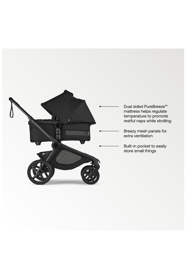 Bassinet Fabric Set for Kangaroo Stroller, Alternate, color, MIDNIGHT BLACK