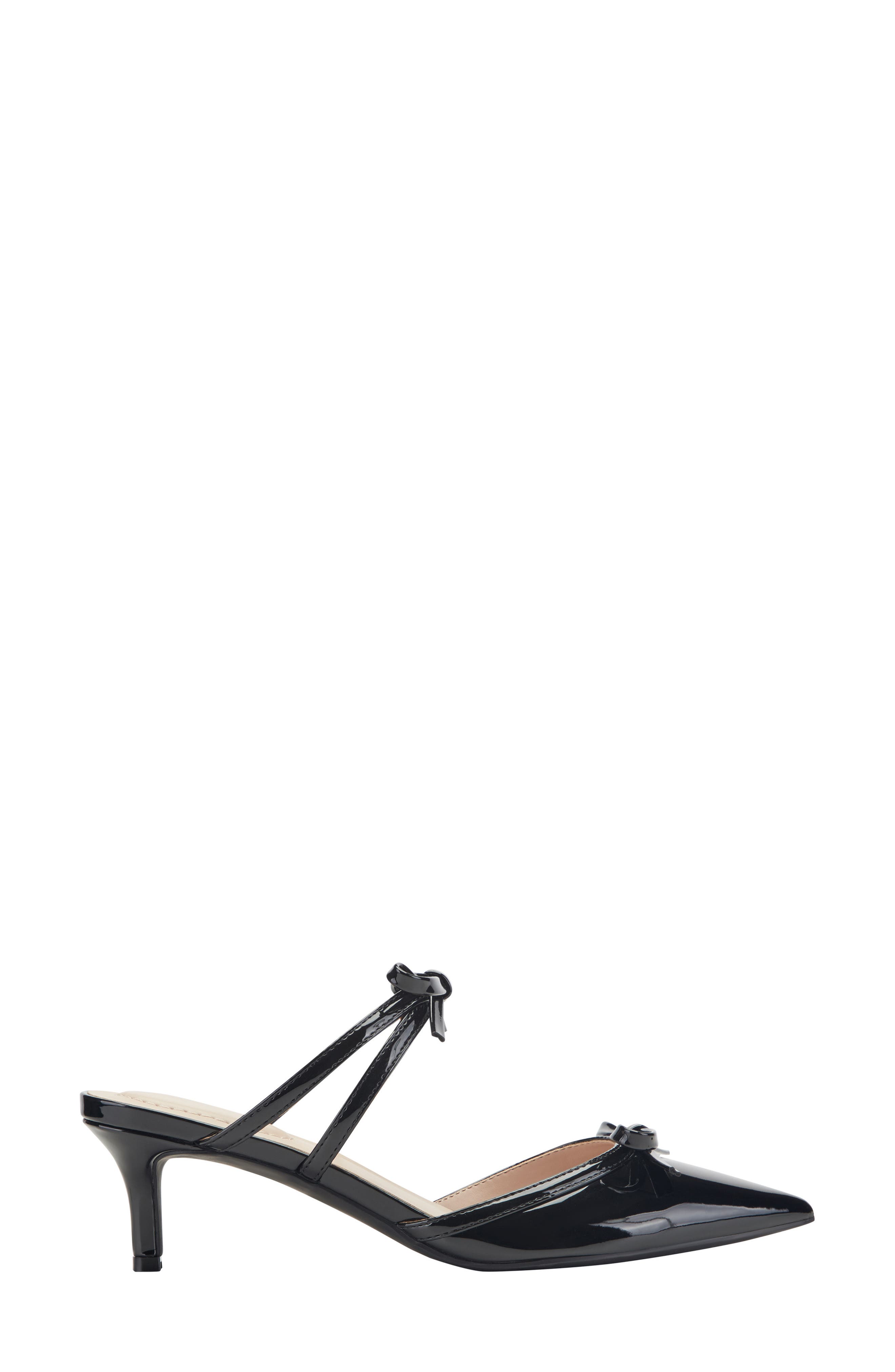 Bandolino Meggin Patent Kitten Heel Mule, Alternate, color, Black