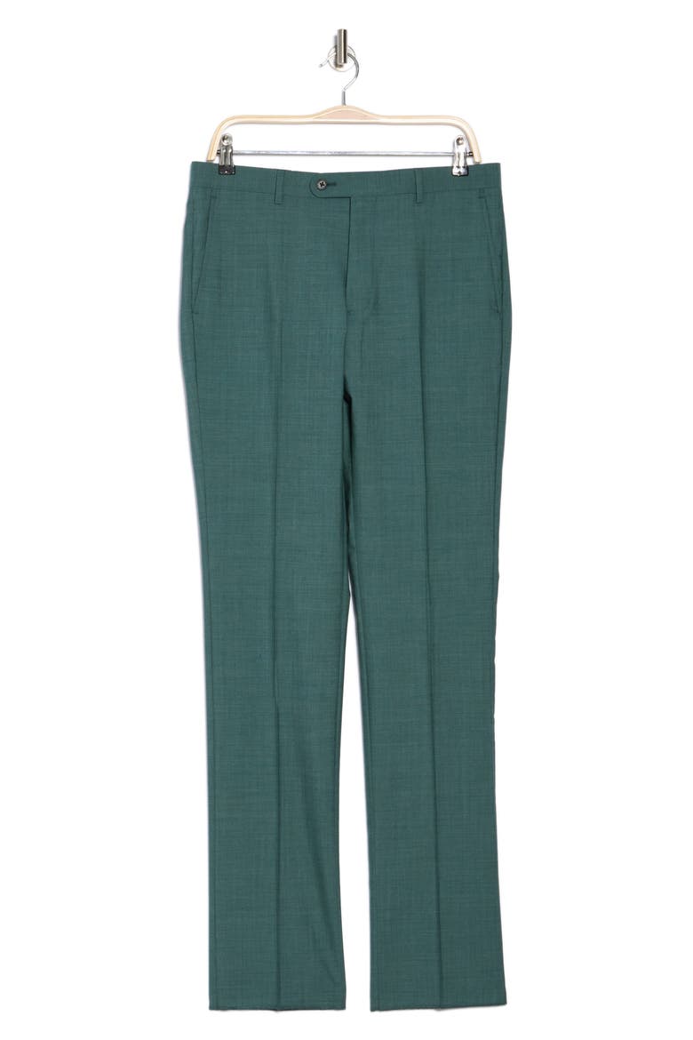 Solid Virgin Wool Pants, Alternate, color, GREEN