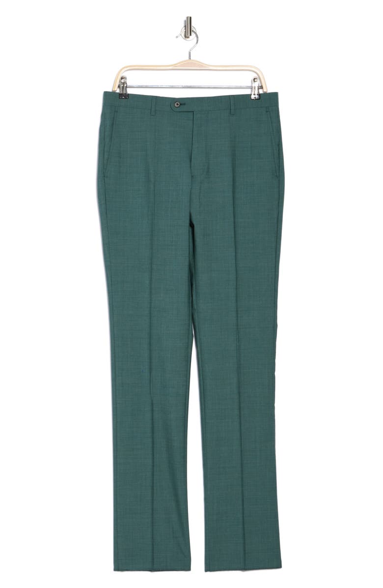 John Varvatos Star USA Solid Virgin Wool Pants, Alternate, color, Green