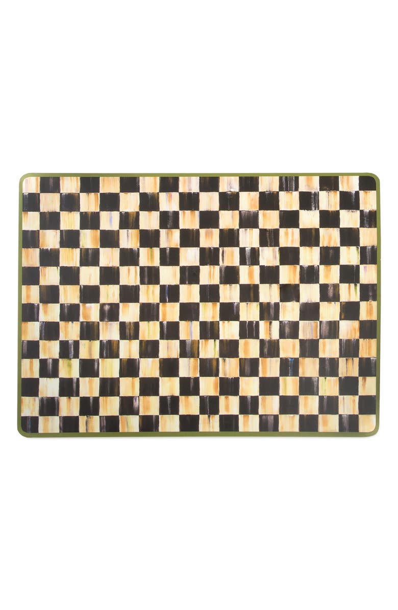 MACKENZIE CHILDS Courtly Check Set of 4 Placemats, Main, color, Black/ White