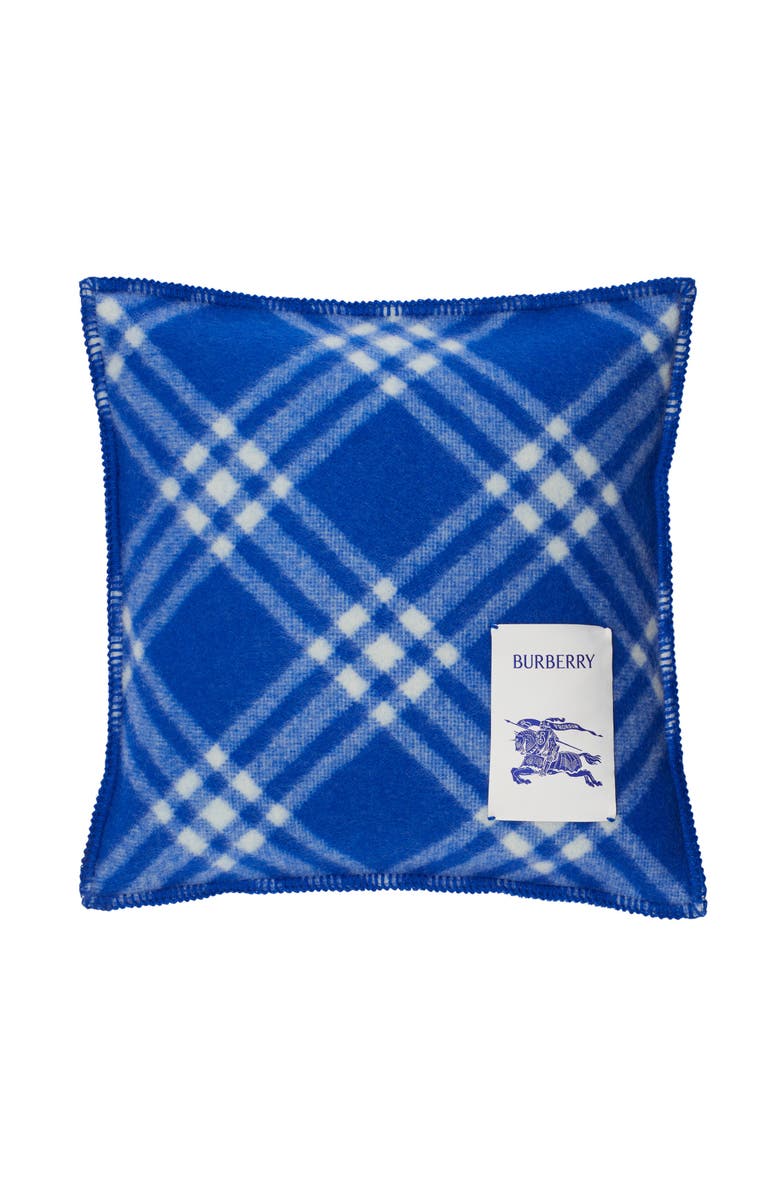 Burberry Check Wool Cushion, Main, color, Knight