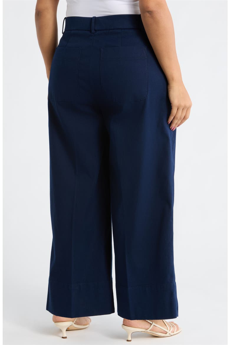 SPANXsupersmooth™ Crop Wide Leg Stretch Twill Pants, Alternate, color, TIMELESS NAVY