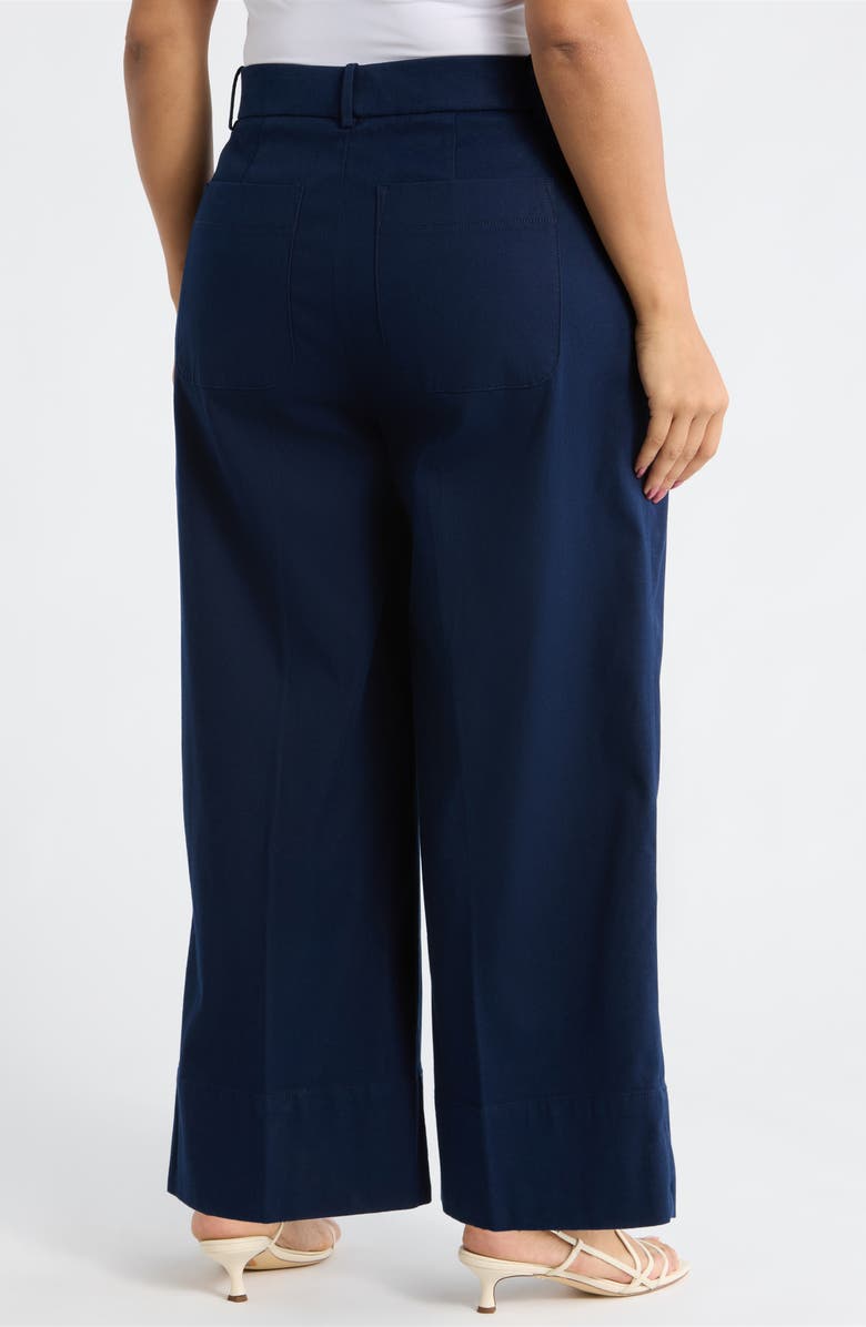 SPANX<sup>®</sup> SPANXsupersmooth<sup>™</sup> Crop Wide Leg Stretch Twill Pants, Alternate, color, Timeless Navy