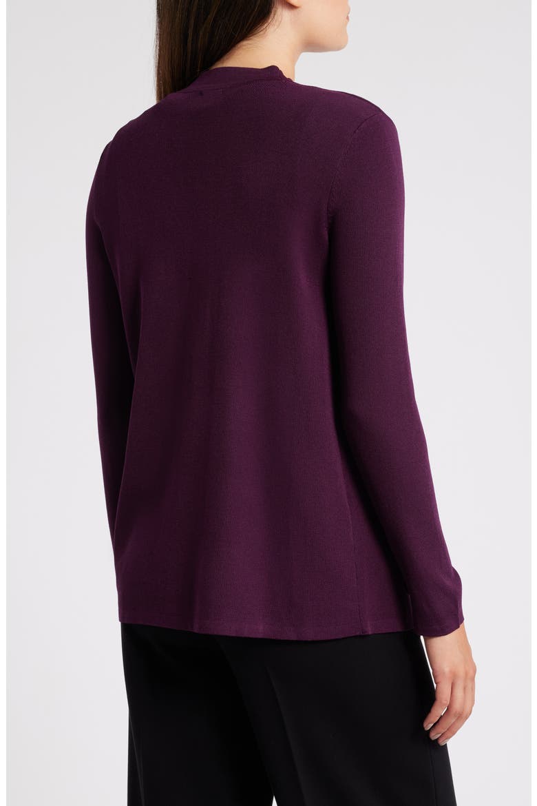 Malibu Open Front Cardigan, Alternate, color, DEEP PLUM